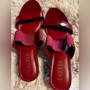Ralph Lauren patent leather dress sandal NWOT